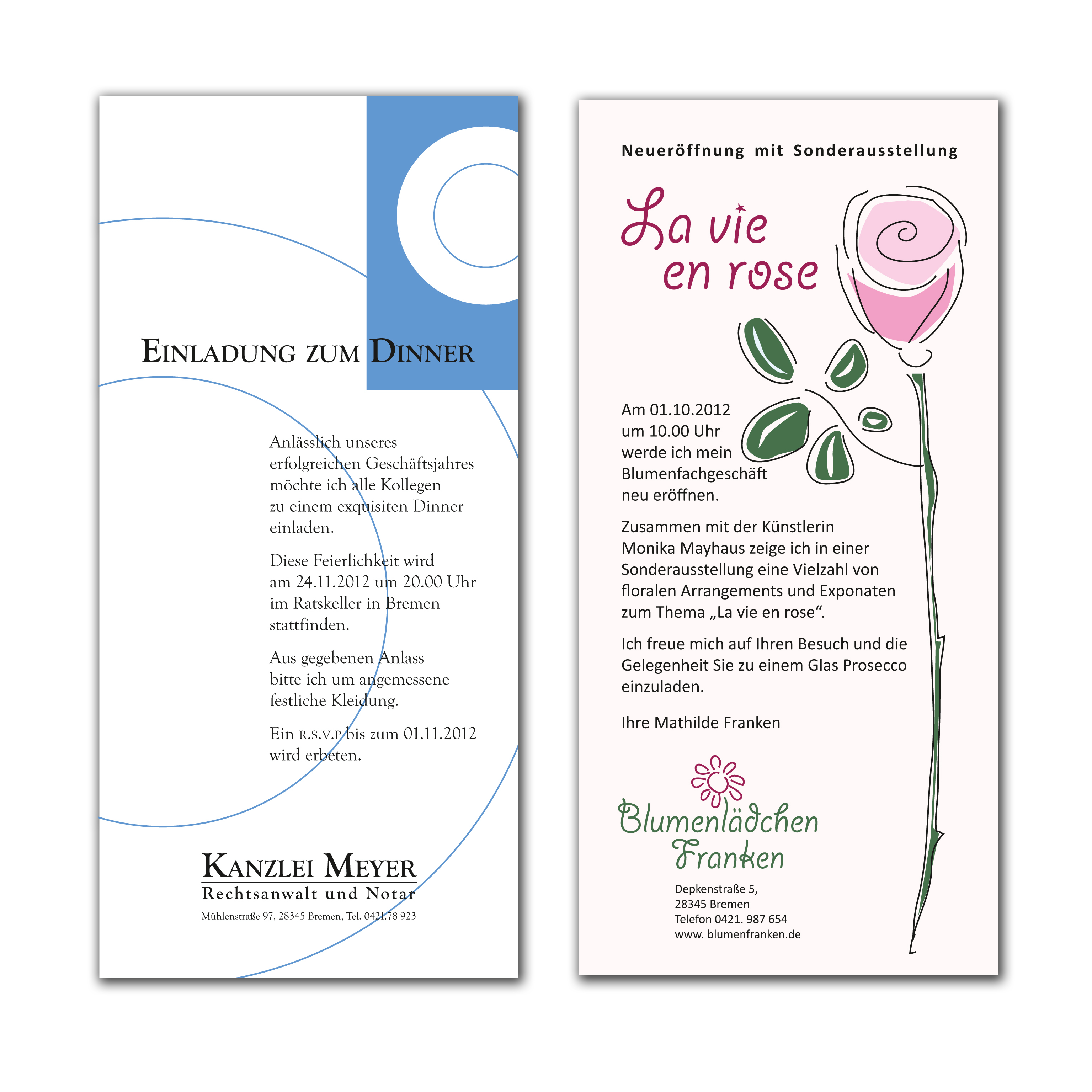 Flyer Dinner und neueröffnung/Digitale Medien